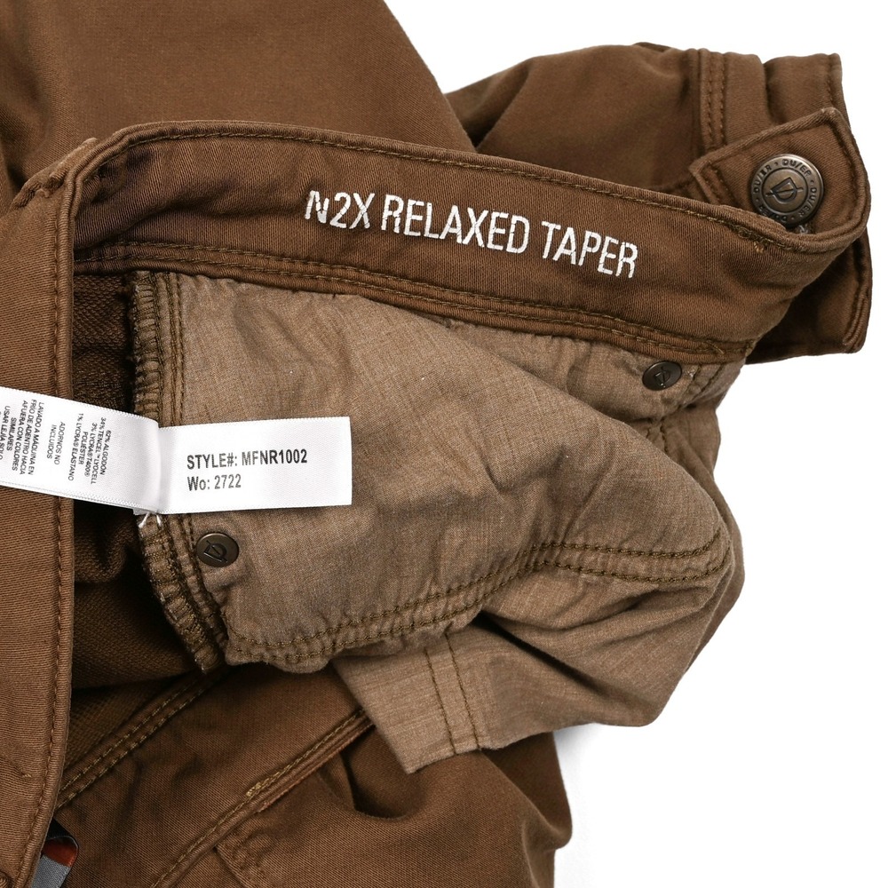DU/ER No Sweat N2X Relaxed Taper Pants Stretch 32x32 (32x31) Mens Brown Chino - Picture 11 of 11